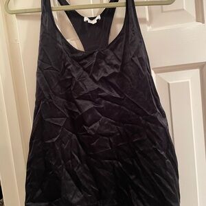 Vintage Helmut Lang Black Cotton Silk Racerback Tank